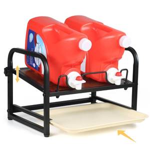 lot 1459 image: Laundry Detergent Holder and Laundry Detergent Soap Dispenser - Liquid Laundry Detergent Organizer with Drip Tray and Adjustable Tilting Board, for Laundry Room Organization and Storage