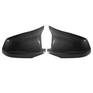 lot 2229 image: X AUTOHAUX Pair Car Exterior Rear View Mirror Covers Cap Replacement for BMW 5 Series F10 F11 F18 528i 530i 535i 550i 2011-2013 Carbon Fiber Pattern