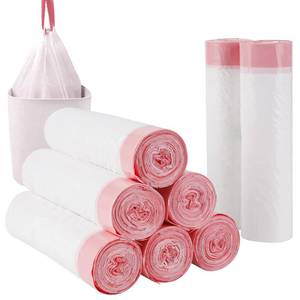 lot 2247 image: 8 Gallon Plastic Trash Bags 120 Count Black Drawstring Thick Garbage Bags for Office Kitchen Home 22.06ftft x 25.61ftft (White, 8)