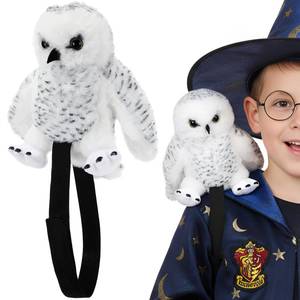 lot 2270 image: Suilung Halloween Wizard Accessories Costume Snowy Owl Stuffed Animal Owl Shoulder Plush Toys for Kids Halloween Party Supplies