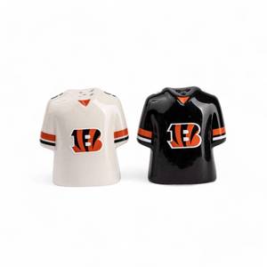 lot 2286 image: The Memory Company Officially Licensed NFL - Cincinnati Bengals Team Jersey Salt n Pepper Shakers