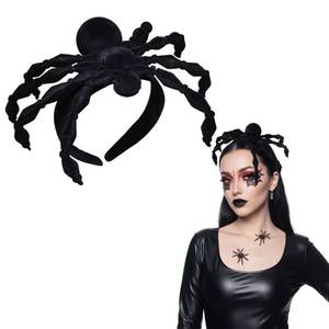 lot 2301 image: Nicky Bigs Novelties Spider Headband for Women Poseable Black Spider Hair Accessories Witch Halloween Costume Spider Headpiece Festival Cosplay Spider Accessories