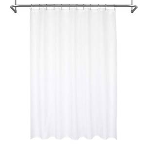 lot 2309 image: Mrs Awesome Waterproof Fabric Shower Curtain Liner, Suction Cups Included, Machine Washable Cloth Shower Curtain for Bathroom, 72 x 72 inch, White