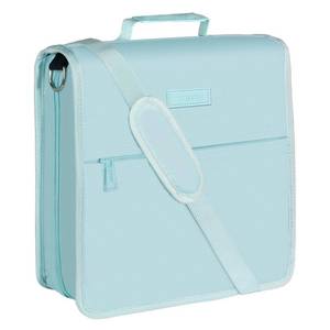 lot 5491 image: SUNEE Zipper Binder 3 Ring, 3 Inch O-Ring Binder with Handle and Shoulder Strap, 600-Sheet Capacity, 5-Tab Expanding File Folder, Multi-Pockets for Middle School Organizer Bag with Zipper, Sky Blue
