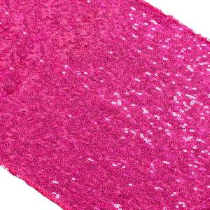 lot 6180 image: ShinyBeauty 12x108-Inch Hot Pink Sparkly Sequin Table Runner Glitz Sequin Table Runner for Wedding PartEvent Linen (Hot Pink)