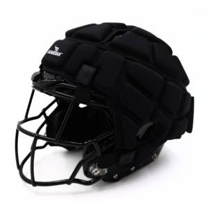 lot 6224 image: Guardian Cap - Soft-Shell Helmet Cover for Football and Lacrosse - Reduces Impact and Protects Helmets - One Size Fits All for Youth, High School and College Programs - Black