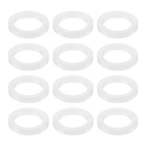 lot 6255 image: uxcell 12 Pcs Solid Silicone Flat Washer DN32 1-1316 OD x 1-38in ID x 14in Thickness Large Washers O Ring Sealing Gaskets, Industrial Flat Silicone Spacer, Whitein