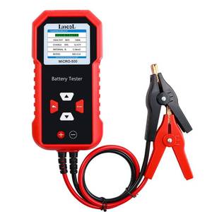 lot 6259 image: Lancol Micro 500 Car Battery Tester, 12V Lithium Battery Test 40-3000 CCA Cranking System Test Digital Lead Acid Battery Analyzer Automotive Alternator Tester LED Display