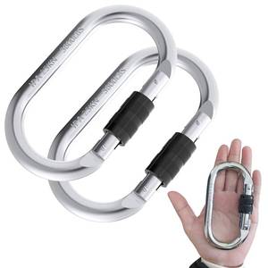 lot 6275 image: Oak-Sports Caribeener Clips,Climbing Carabiner(25kn5600lbs),Heavy Duty Carabiner Clip,Multipurpose for Rigging, Ropes, Hammocks, Not Suitable for Pull-up Bars(1pack) clip different than shown in stock footage