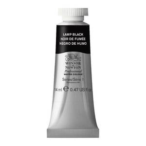 lot 6285 image: Winsor and Newton Professional Watercolor, 14ml (0.47-oz) Tube, Lamp Black