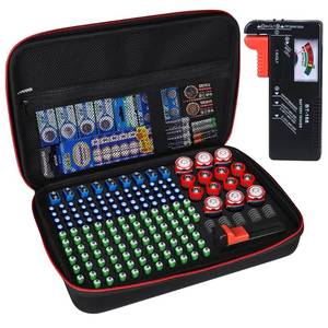 lot 6287 image: Battery Organizer Storage Box with Tester, Battery Vault Case Fireproof Waterproof Explosionproof Holder Box with Tester BT-168 Checker Carrying Case Container Bag Fit for 200 Batteries AA AAA C D 9V