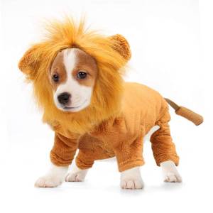 lot 6293 image: Rypet Dog Lion Costume Pet Clothes for Halloween Party Simulation Lion Pets Outfits Cosplay Dress up Clothes Pet Lions Hoodie Cat Costume for Party