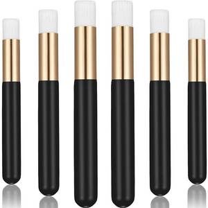 lot 6306 image: Hicarer 20 Pieces Lash Shampoo Brushes Eyelash Brush for Lash Extensions Facial Cleansing Brushes Blackhead Brush for Women Cosmetic Tools, Black