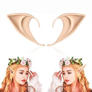lot 6314 image: FRESHME Short Fairy Cosplay Ears - 1 Pairs Elf Pixie Soft Pointy Evil Ears Costume Makeup for Christmas Renaissance LARP Cosplay Accessories, Party Photo Props