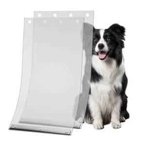 lot 6342 image: A2-Pack Dog Door Replacement Flaps - Compatible with Ruff Weather XL Dog Door, Safe and Free Access for Pets