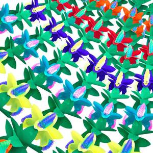 lot 6349 image: FUTUREPLUSX 6PCS Tropical Garland Party Decorations, 9.8 ft Multicolored Tissue Paper Hibiscus Flower Summer Banner for Birthday Beach Theme Luau Moana Hawaiian Party Supplies Jungle Decor