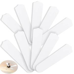lot 6361 image: Lineshading 10Pcs Replacement Fan Blades for 42 52 Ceiling Fan Waterproof Weatherproof Fan Blades Replacement for Broken Substitution Replacing Indoor Outdoor Summer(White,42 Inch)