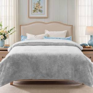 lot 7411 image: LiveGo Luxury 1000GSM Faux Mink Cashmere Throw Blanket, Super Heavy Warm Cozy Blankets for Couch Bed Sofa, Plush Elegant Soft Reversible Mink Blanket for Living Room Bedroom (Light Gray, 160  200cm)