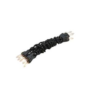lot 8106 image: Novelty Lights 5.5 Feet 10 Bulb Clear Mini Light String on Black Wire, Non-Connectable Incandescent Fairy Lights for Bottles and Crafts, 4 Bulb Spacing, 24in Lead, Stackable Fused Plugin