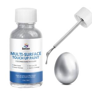 lot 8108 image: SENVEN Liquid Silver Leaf Paint High Gloss Multi Surface Rich Silver Paint for Metal, Wood, Plastic, Canvas, Appliance, Furniture Scratch Repair and Art Handcrafts 30ml1.5oz Fast Drying Acrylic Metallic Finish