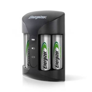 lot 8123 image: Energizer Recharge Pro Charger for NiMH Rechargeable AA and AAA Batteries 4-Bay Output, Wall Charger, 500mA Amperage