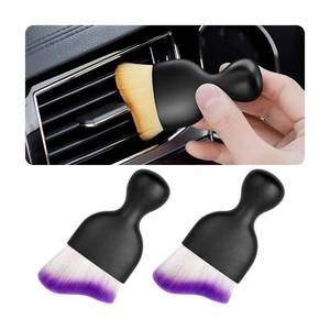 lot 8154 image: Blilo 2PCS Car Interior Detailing Brush with Dust Cover, Auto Soft Hair Cleaning Brushes, Scratch Free Curved Dirt Collectors, for Vehicle Dashboard Air Conditioner Vents Leather (Purple2PCS)