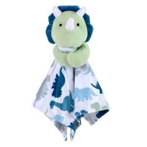 lot 8162 image: Minky Animal Snuggler Lovey Blanket for Kids, Babies, Boys, Girls, Gender Neutral Security Blanket with Stuffed Animal (Dynamic Dino)