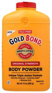 lot 8177 image: Gold Bond Medicated Original Strength Body Powder, 10 oz., Talc-Free, Anti-Itch, Absorbs and Cools