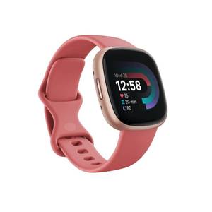 lot 8197 image: Fitbit Versa 4 Fitness Smartwatch with Daily Readiness, GPS, 247 Heart Rate, 40 Exercise Modes, Sleep Tracking and more, Pink SandCopper Rose, One Size (S and L Bands Included)