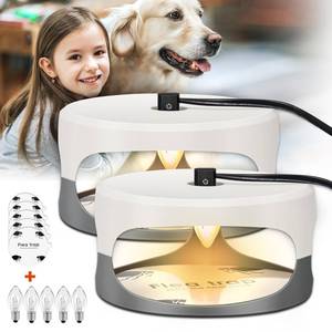 lot 9364 image: KILSACO Flea Trap for Inside Your Home 2 Packs - Premium Electric Flea Traps, Natural and Child-Friendly Indoor Flea Control for Home and Garage with 5 Glue Disc Refills and 5 Lightbulbs