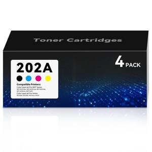 lot 9384 image: 202A Toner Cartridges for Color Laser Jet Pro MFP M281fdw M281cdw M254dw Replacement for HP 202A 202X Toner Cartridge for Color Laser Jet Pro MFP M281fdw M281cdw M281fdn M281 M280nw M254dn M254nw, 4P