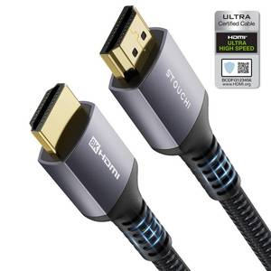 lot 10483 image: Stouchi HDMI Cables eARC 10FT (Certified) 48Gbps Ultra High Speed HDMI Cable Braided Nylon 8K60 4K120Hz 2K144Hz HDR10 444 HDCP 2.2and2.3 Dolby Compatible for PS5, Mac mini M4 2024, UHD TV and PC