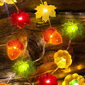 lot 10495 image: TURNMEON Thanksgiving Decorations 30LED10Ft 3D Pumpkin Lights Thanksgiving Decor for Home, 3 in 1 Battery Powered Fall Lights Pumpkin Decor, Fall Garland Autumn Indoor Outdoor Halloween Christmas