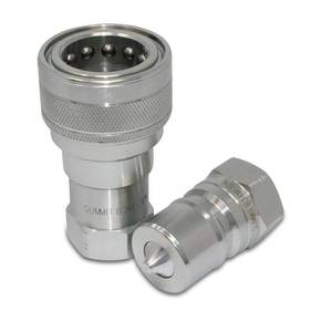 lot 10498 image: Summit Hydraulics 34 NPT ISO 7241-B Quick Disconnect Hydraulic CouplingCoupler Setin