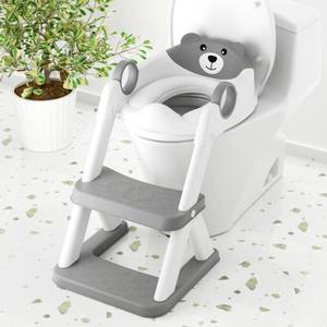lot 11258 image: COOSEYA Toilet Seat, Potty Training Seat for Toddler, Upgraded 2-in-1 Potty Toilet Training for Boys and Girls,Waterproof Cushioned Mat with Non-Slip Step Stool