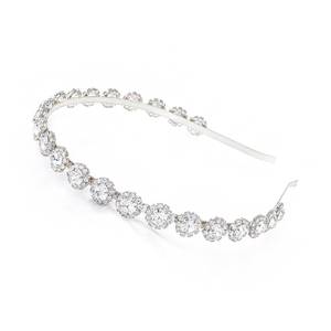 lot 12382 image: Ammei Headpiece Bridal Headpiece Wedding Headband with Crystal and Hair Accessories (Silver, 5.5ftft)