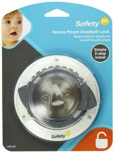 lot 12385 image: Safety 1st Secure Mount Deadbolt Lock,White