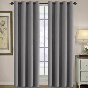 lot 12430 image: H.VERSAILTEX Thermal Insulated Innovated High Density Microfiber Home Fashion Grommet Blackout Curtains and Tie Backs