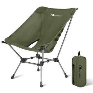 lot 13595 image: MOON LENCE Portable Camping Chair Plus, Upgraded Comfort and Size, Compact and Lightweight Still, Folding Chair for Backpacking and Hiking, 330Lbs Capacity (Green)