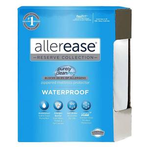 lot 13607 image: AllerEase Waterproof Allergy Protection Zippered King Mattress Protector