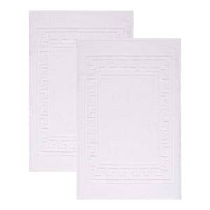 lot 13622 image: SUPERIOR 2-Pack Plush and Absorbent Bath Mat Set, White