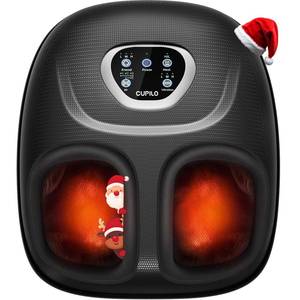 lot 13633 image: Foot Massager FSA Eligible HSA, Feet Massager with Heat for Plantar Fasciitis Relief, 5 Levels Compression & Vibration Massage for Neuropathy, Christmas Gifts for Women Men, Fits Up to 13