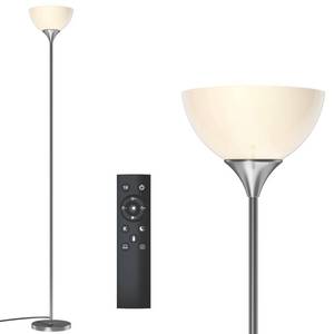 lot 13641 image: PESRAE Floor Lamp, Remote Control with 4 Color Temperatures, Torchiere Floor lamp for Bedroom, Standing Lamps for Living Room, Bulb Included (Brushed Nickel)