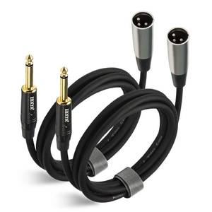 lot 14448 image: EBXYA XLR Male to 14 Inch TS Mono Unbalanced Microphone Cable 6Ft, 6.35mm to XLR Cable, 2 PCS