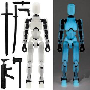 lot 14458 image: FoxVilla Assembly Completed T13 Action Figure, Titan 13 3D Printed Action Figure, Lucky 13 Assembled Dummy 13 Glow in The Dark