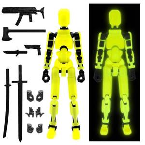 lot 14462 image: FoxVilla Assembly Completed T13 Action Figure, Titan 13 3D Printed Action Figure, Lucky 13 Assembled Dummy 13 Glow in The Dark