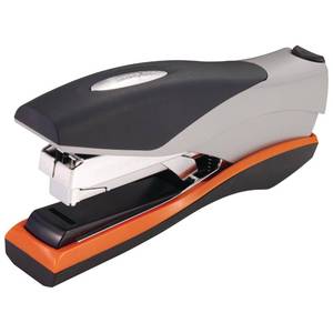 lot 14466 image: Swingline Stapler, 40 Sheet Capacity, Optima 40, Jam Free, Reduced Effort, Soft Grip, Metal, Orange and Gray (87845)