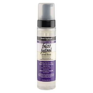 lot 14469 image: Aunt Jackiefts Grapeseed Style and Shine Recipes Frizz Patrol Anti-Poof Setting Hair Mousse, Sets Curly Hair Styles in Place,Purple Fl.Oz 8.5 Ounce