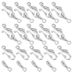 lot 14470 image: SUNNYCLUE 1 Box 70 Sets S Hook Jewelry Clasp S Ring Toggle Clasps Tibetan Style Antique Silver S Hook Ring Bracelets Necklace Connectors Jewelry End Clasps and Closures for Jewelry Making Supplies