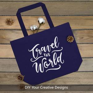lot 14489 image: TOPDesign 2-Pack Canvas Tote Bags with Magnetic Snap, Reusable Grocery Shopping Bags, DIY Your Creative Designs